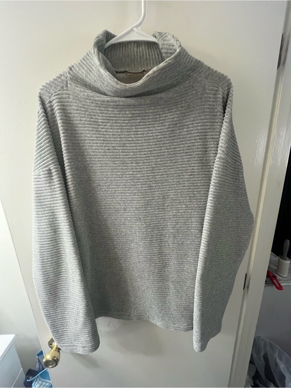 Zella Cozy Ribbed Turtleneck Sweater - Light Gray - Picture 2 of 7